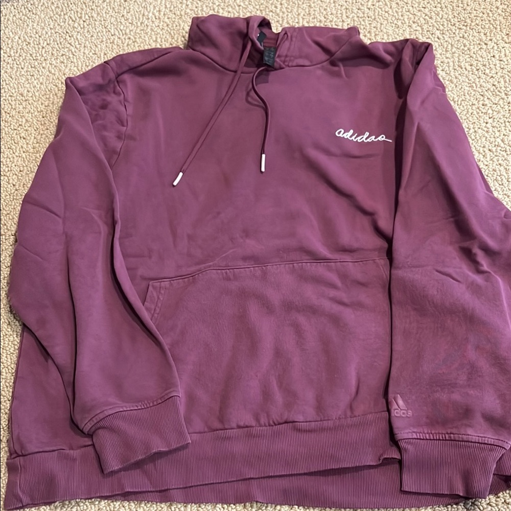Adidas Men's Purple Hoodie Sweater
